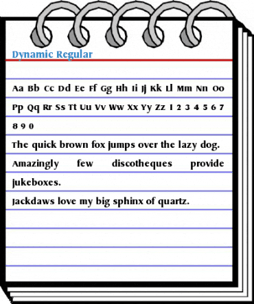Dynamic Regular Font