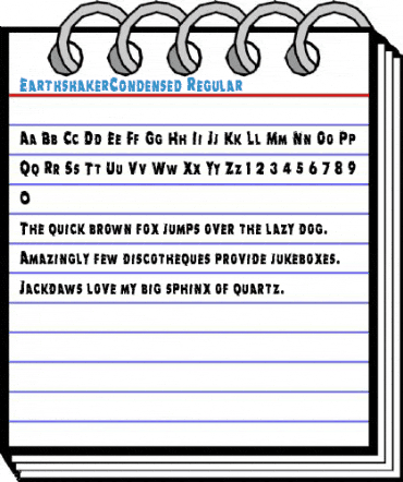 EarthshakerCondensed Regular Font
