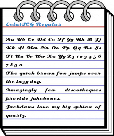 EclatICG Regular Font