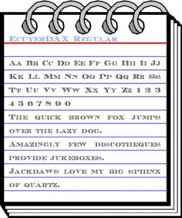 EcuyerDAX Regular Font