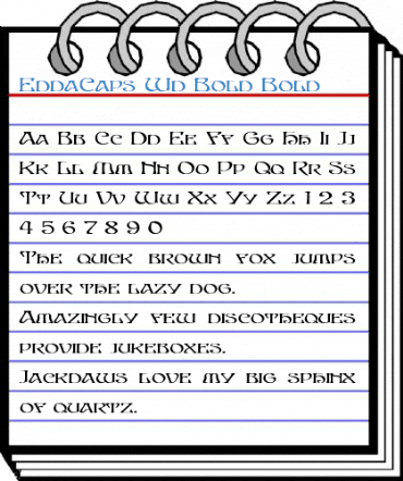 EddaCaps Wd Bold Font