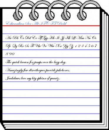 Edwardian Scr Alt ITC TT Bold Font