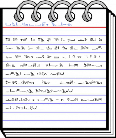 Hieroglyphics Normal Font