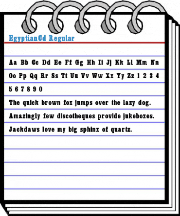 EgyptianCd Regular Font