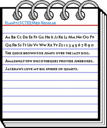 ElanItcSCTEEMed Regular Font