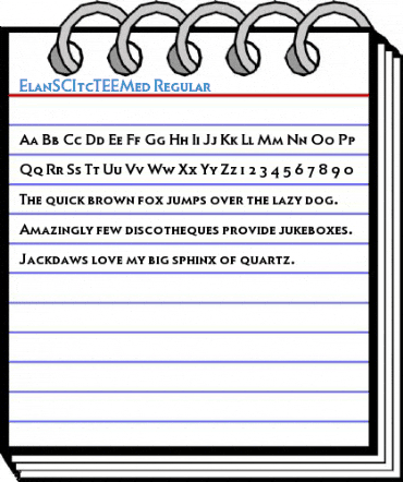 ElanSCItcTEEMed Regular Font