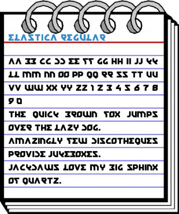 ELASTICA Regular Font