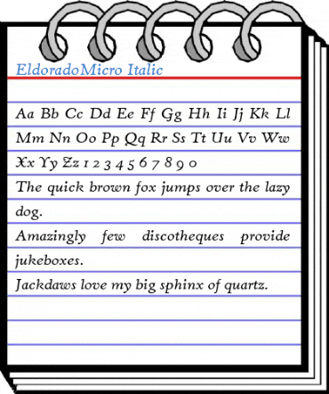 EldoradoMicro Font