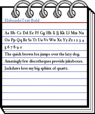 EldoradoText Bold Font