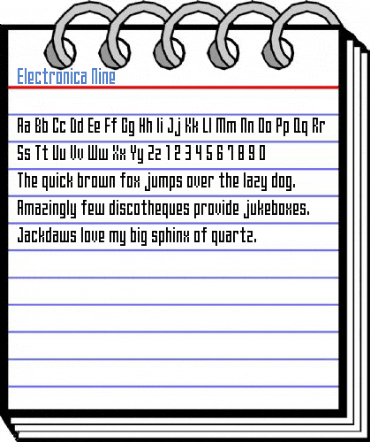 Electronica Nine Font