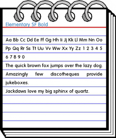 Elementary SF Bold Font