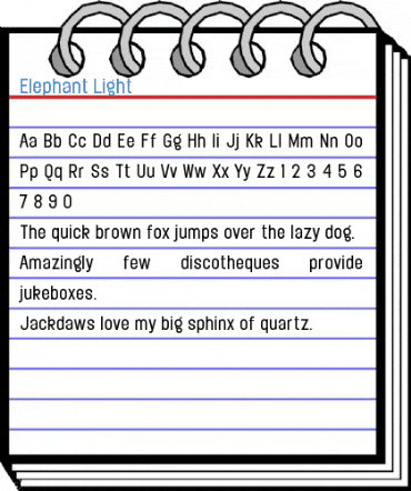 Elephant Light Font
