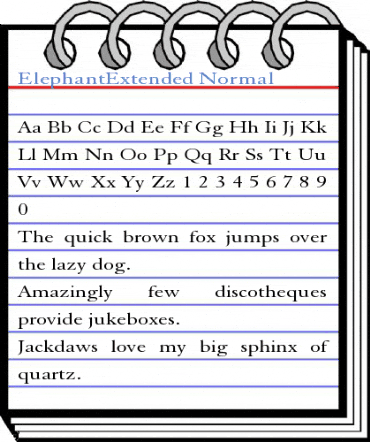 ElephantExtended Normal Font