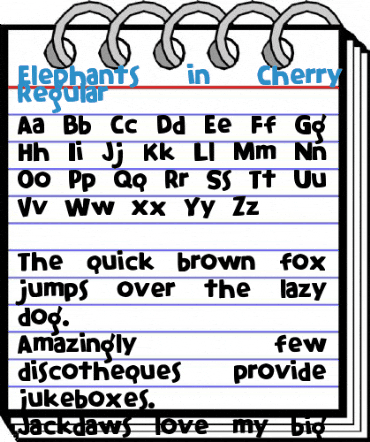 Elephants in Cherry Trees Regular Font