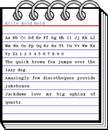 Elite-Bold Bold Font