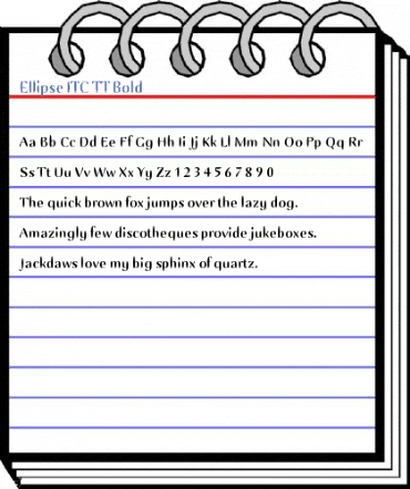 Ellipse ITC TT Bold Font