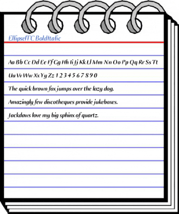 EllipseITC BoldItalic Font