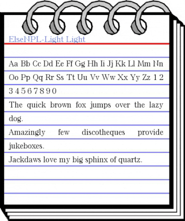 ElseNPL-Light Light Font