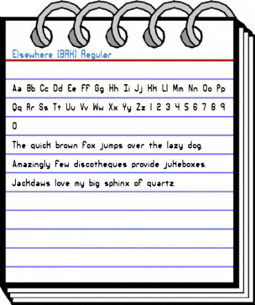 Elsewhere (BRK) Regular Font
