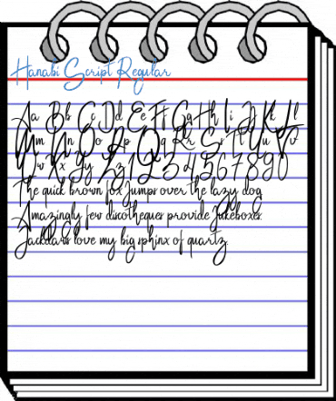 Hanabi Script Regular Font