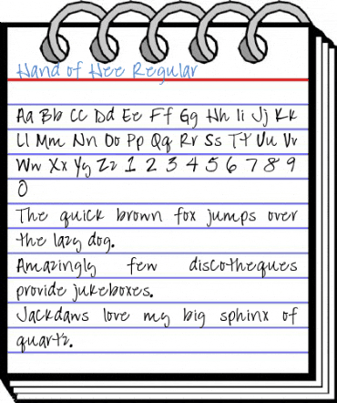 Hand of Hee Regular Font