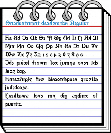 Enchantment backwards Regular Font