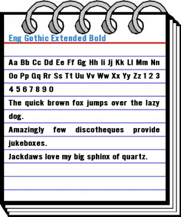 Eng Gothic Extended Bold Font