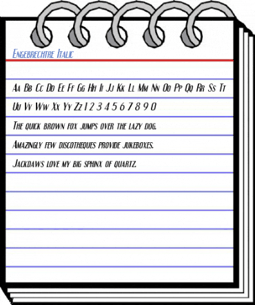 Engebrechtre Italic Font