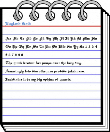 England Bold Font