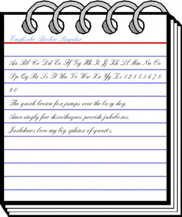 Englische Becker Regular Font