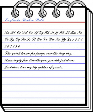 Englische Becker Bold Font