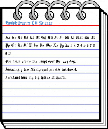 EnglishGravure DB Regular Font