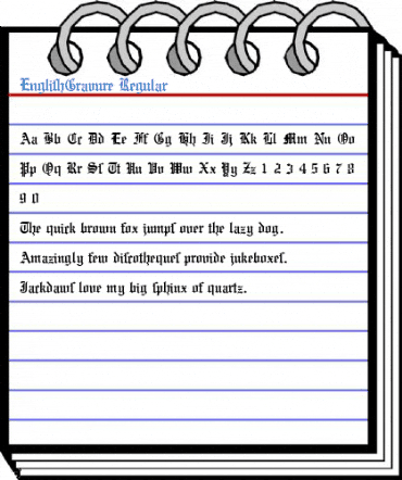 EnglishGravure Regular Font
