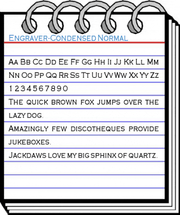 Engraver-Condensed Normal Font