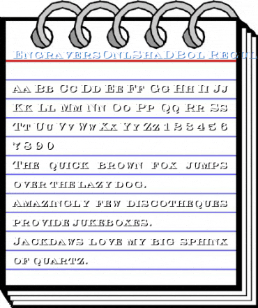 EngraversOnlShaDBol Regular Font