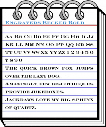 Engravers Becker Bold Font