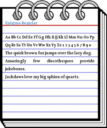 Enigma Regular Font