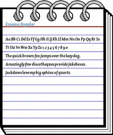 Enigma Regular Font