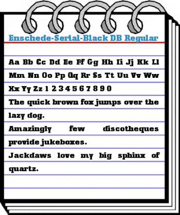 Enschede-Serial-Black DB Regular Font