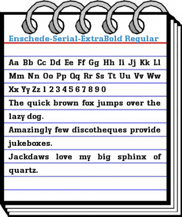 Enschede-Serial-ExtraBold Regular Font