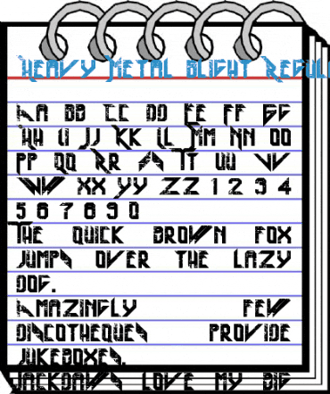 Heavy Metal Blight Regular Font