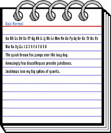 Epic Normal Font