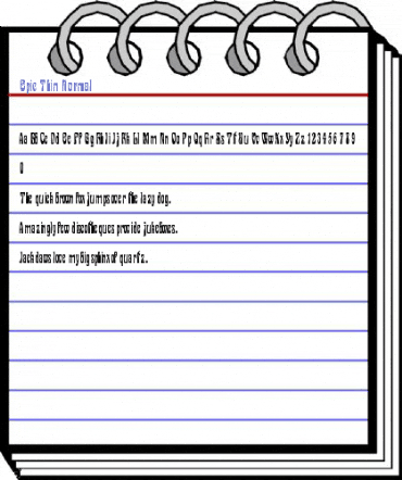 Epic Thin Normal Font