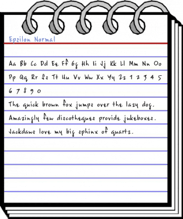 Epsilon Normal Font
