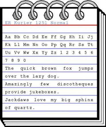 ER Kurier 1251 Normal Font