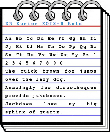 ER Kurier KOI8-R Bold Font