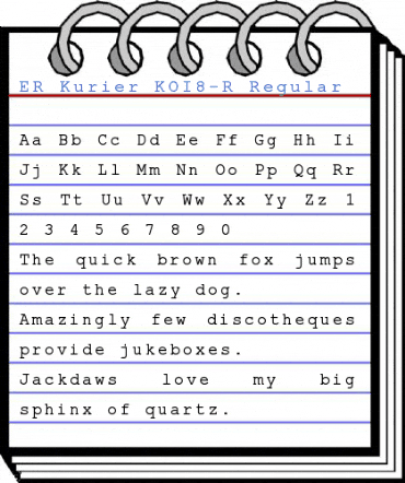 ER Kurier KOI8-R Regular Font