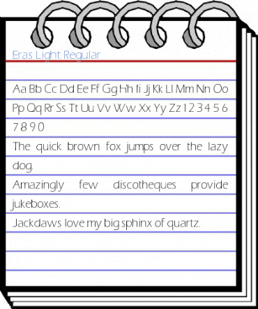 Eras Light Regular Font