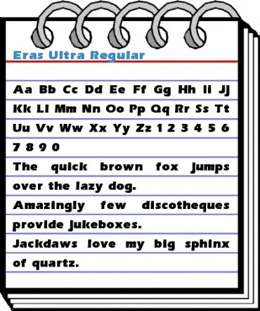 Eras Ultra Regular Font