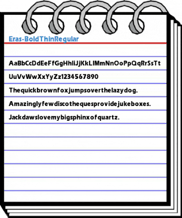 Eras-Bold Thin Regular Font